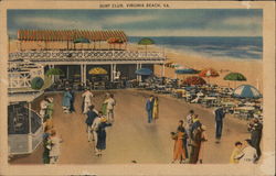 Surf Club Virginia Beach, VA Postcard Postcard Postcard