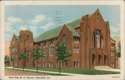 West Side M. E. Church Clearfield, PA Postcard Postcard Postcard