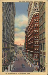 East Sixth Street Looking North, The Grand Canyon of Clveland, Ohio Cleveland, OH Postcard Postcard Postcard