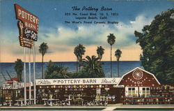 The Pottery Barn Laguna Beach, CA Postcard Postcard Postcard