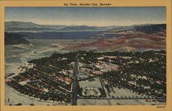 Air View, Boulder City, Nevada Postcard