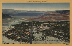 Air View, Boulder City, Nevada Postcard Postcard Postcard