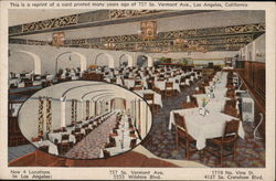 Ontra Cafeteria Los Angeles, CA Postcard Postcard Postcard