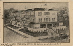 New Columbia Hotel Lakewood, NJ Postcard Postcard Postcard