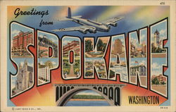 Greeings from Spokane Postcard