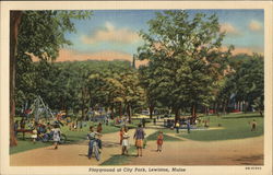 Playground at City Park Postcard