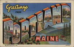 Greetings from Portland, Maine Postcard