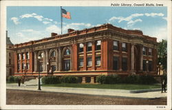 Public Library Council Bluffs, IA Postcard Postcard Postcard