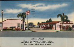 Alamo Motel Long Beach, CA Postcard Postcard Postcard