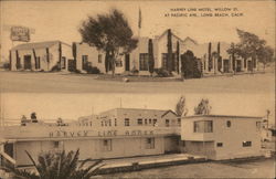 Harvey Line Motel, Willow St. at Pacific Ave. Postcard