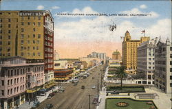 Ocean Boulevard Looking East Long Beach, CA Postcard Postcard Postcard