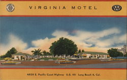 Virginia Motel, 4929 E. Pacific Coast Highway U.S. 101 Long Beach, CA Postcard Postcard Postcard