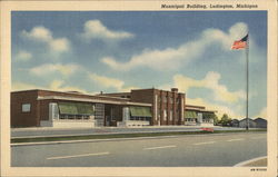 Municipal Building Ludington, MI Postcard Postcard Postcard