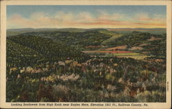 Looking Southwest from High Knob Eagles Mere, PA Postcard Postcard Postcard