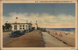 Casino Indialantic and Beach Postcard