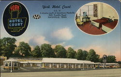 York Hotel Court Nashville, TN Postcard Postcard Postcard