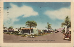 Greenwood Trailer Court San Diego, CA Postcard Postcard Postcard