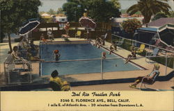 Del Rio Trailer Park Bell, CA Postcard Postcard Postcard