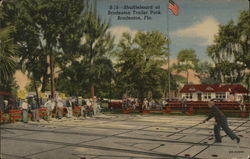 Shuffleboard at Bradenton Trailer Park Florida Postcard Postcard Postcard