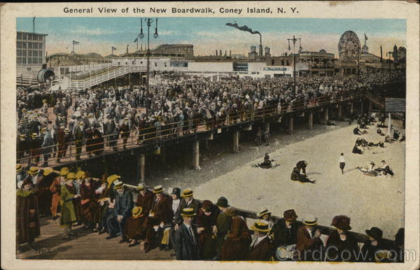 General View of the New Boardwalk Coney Island New York