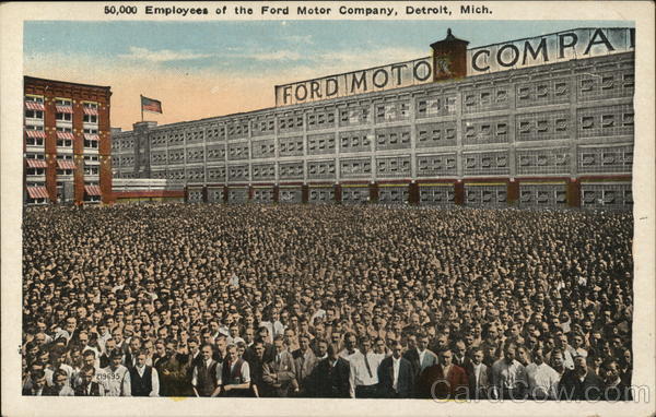 50,000 Employees of the Ford Motor Company Detroit Michigan