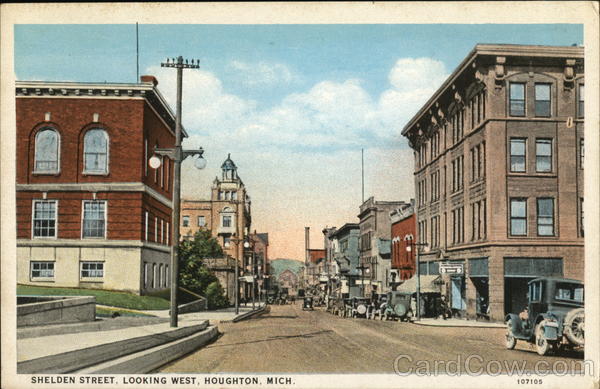 Shelden Street, Looking West Houghton Michigan