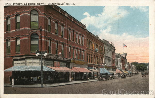 Main Street, Looking North Waterville Maine