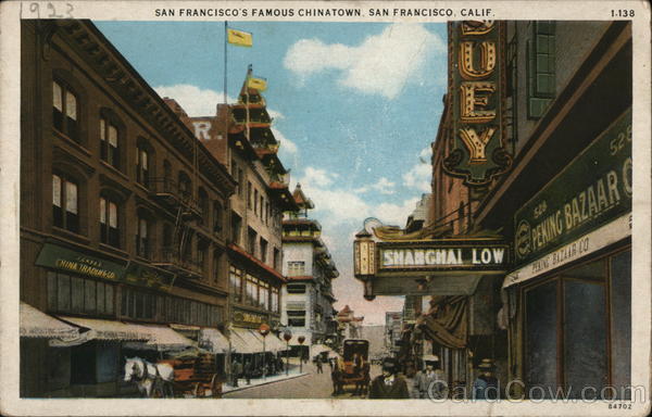 City's Famous Chinatown San Francisco California