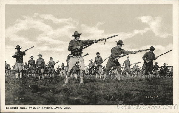 Bayonet Drill at Camp Devens Ayer Massachusetts