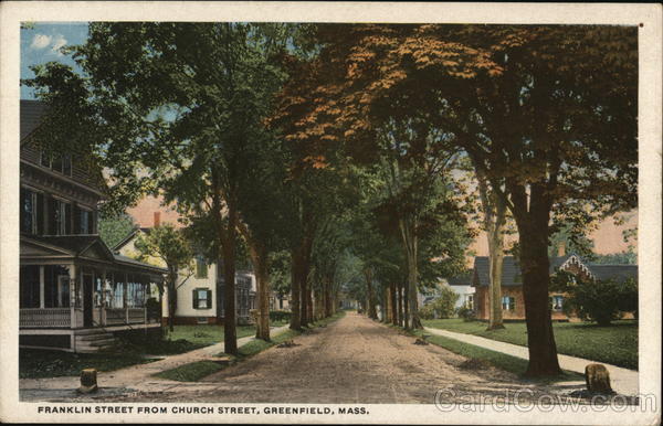 Franklin Street from Church Street Greenfield Massachusetts