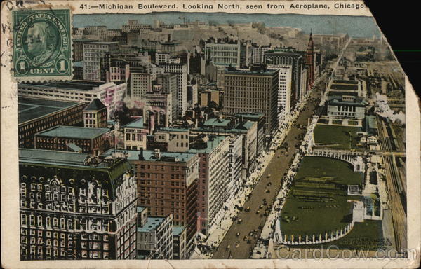Michigan Boulevard, Looking North Chicago Illinois