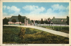 Loeb Barns, Near Charlevoix, Mich. Postcard