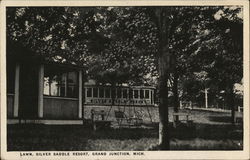 Lawn, Silver Saddle Resort Grand Junction, MI Postcard Postcard Postcard