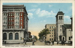 Second Street North Clearfield, PA Postcard Postcard Postcard