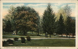 A Campus Scene, Central State Normal School Lock Haven, PA Postcard Postcard Postcard