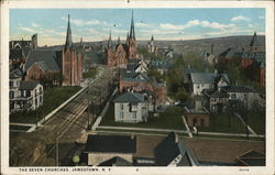 The Seven Churches Jamestown, NY Postcard Postcard Postcard