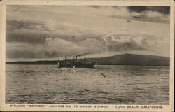 Maiden Voyage of the "Oshkosh Long Beach, CA Postcard Postcard Postcard