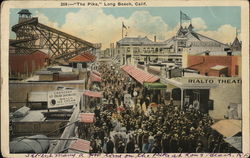 View of "The Pike" Long Beach, CA Postcard Postcard Postcard