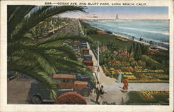 Ocean Ave. and Bluff Park Long Beach, CA Postcard Postcard Postcard