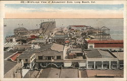Bird's-eye View of Amusement Zone Postcard