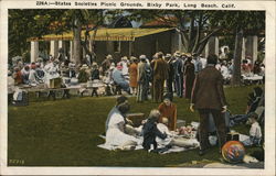 States Societies Picnic Grounds, Bixby Park Long Beach, CA Postcard Postcard Postcard