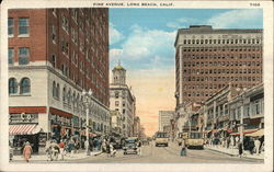 Pine Avenue Long Beach, CA Postcard Postcard Postcard