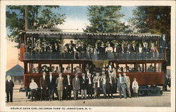 Double Deck Car, Celeron Park Jamestown, NY Postcard Postcard 
