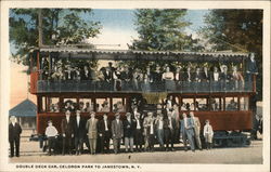 Double Deck Car, Celeron Park Jamestown, NY Postcard Postcard Postcard