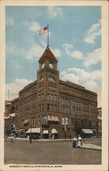 Masonic Temple Springfield, MA Postcard Postcard Postcard