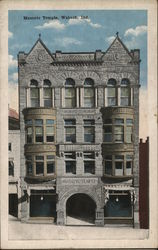 Masonic Temple Wabash, IN Postcard Postcard Postcard