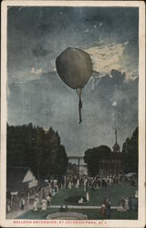 Balloon Ascension, Celoron Park Postcard