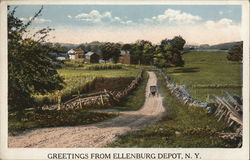 Greetings From Ellenburg Depot, N.Y. Postcard