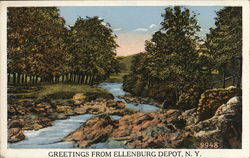Greetings From Ellenburg Depot Postcard