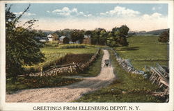 Greetings From Ellenburg Depot New York Postcard Postcard Postcard